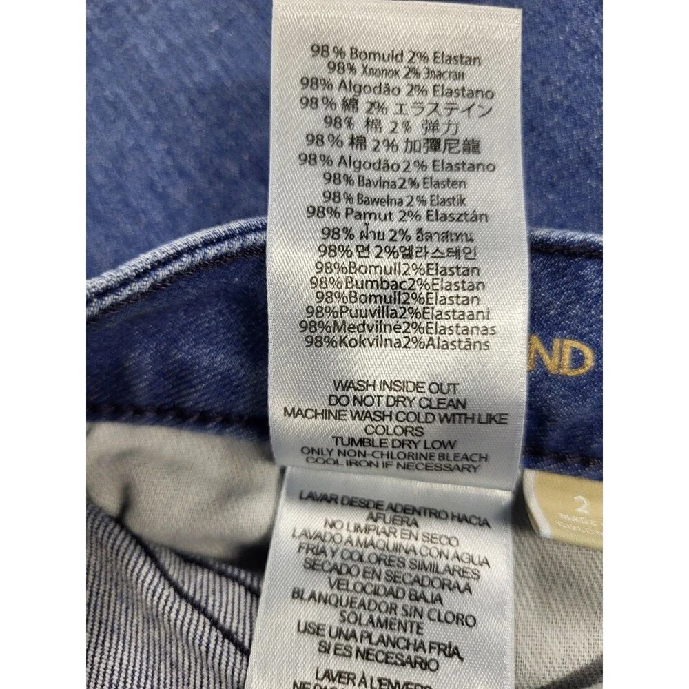 Michael Kors Boyfriend Blue Jeans with Gold Monogram Hardware Sz 2